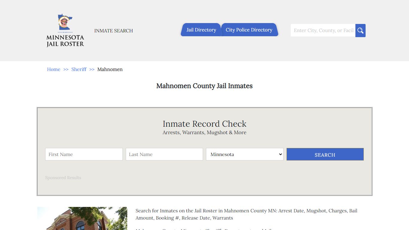 Mahnomen County Jail Inmates | Jail Roster Search