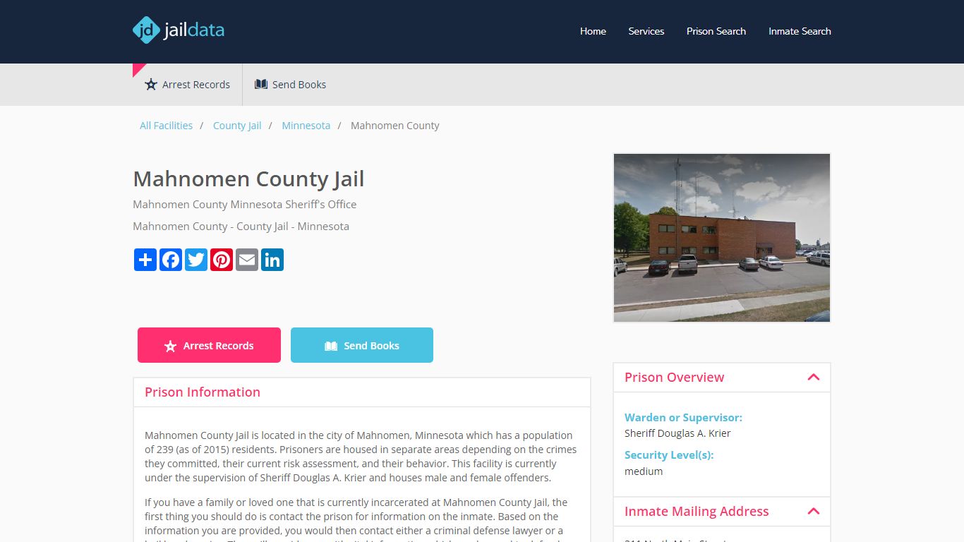 Mahnomen County Jail Inmate Search and Prisoner Info - Mahnomen, MN